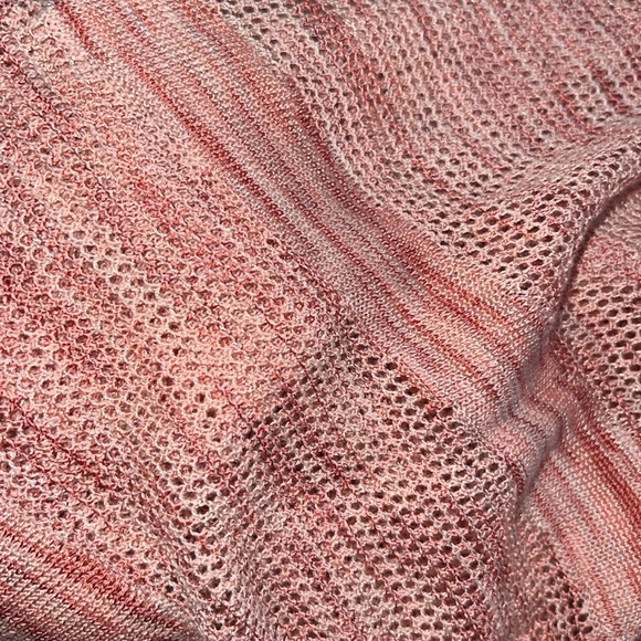 NWT Chico’s textured knit orange combo poncho - Picture 5 of 5